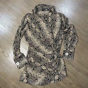 Snake print ZARA dress shirt size SMALL